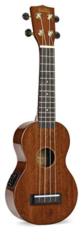 Java Series Soprano Elec Uke - Vint Nat (Con Neck)-UKULELE