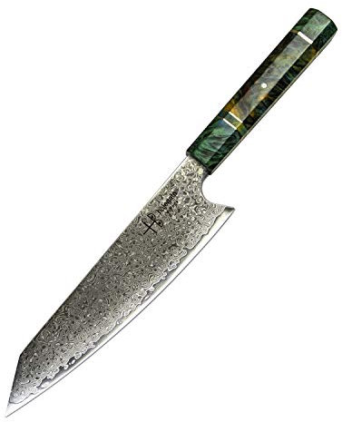 Hajegato Damastmesser Küchenmesser Einzigartiges Griff Kochmesser Profi Messer Japanisches Messer Vg10 Hohe Qualität 67 Schichten Damaststahl Stahlmesser-Ultra Scharfe Messer (Kiritsuke Messer - 8)