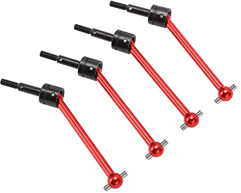 4 Pièces Arbre D'entraînement de Voiture RC Arbre D'entraînement CVD Essieu de Transmission RC Compatible avec la Voiture TT02B 1/10 RC(Rouge) Accessoires de Voitures Miniatures