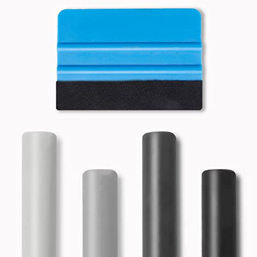 Pronese Bastoncini per stucco di cera con raschietto per kit di riparazione legno, kit di riparazione mobili, kit di riparazione pavimenti in laminato, serie grigio (4 pezzi)