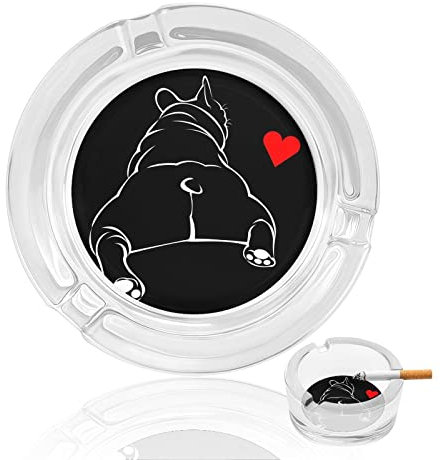 Aschenbecher Für Zigaretten Französische Bulldogge Kristallglas Aschenbecher Rauchen Aschenbecherhalter Für Home Hotel Office Table Top