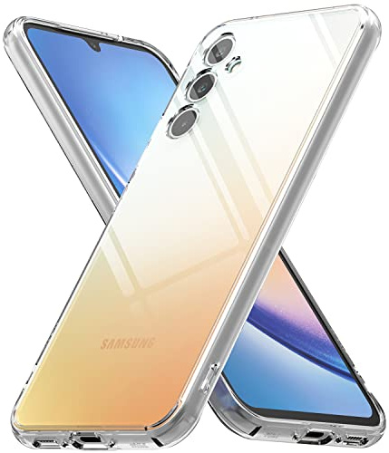 Ringke Fusion Compatibile con Cover Samsung A34, Calza a Pennello, Custodia Antiurto Trasparente con Buon Grip Disegnato per Cover Samsung Galaxy A34 5G - Clear