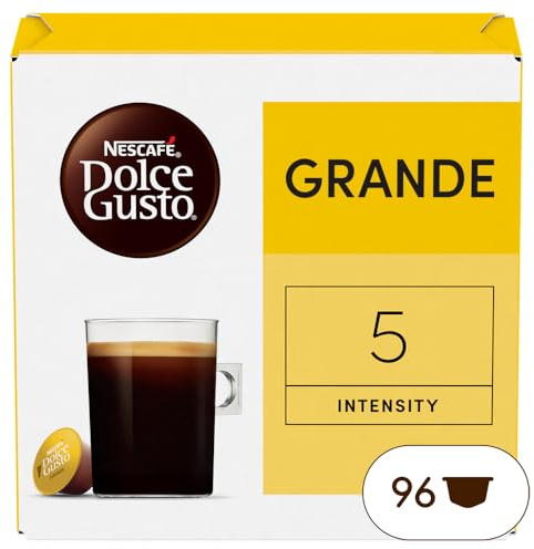 NESCAFE DOLCE GUSTO Grande - Café Capsule - Intensité 5 - Mélange Arabica & Robusta - 96 Capsules (6 Boîtes x 16)