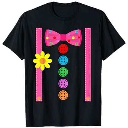 Clown Kostüm Halloween Lustig Karneval Zirkus Krawatte Stab Kinder T-Shirt