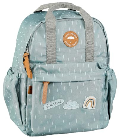 Mama Poppins Germany Kindergartenrucksack ab 3 Jahre | mit Glückskind Patch (Petrol)