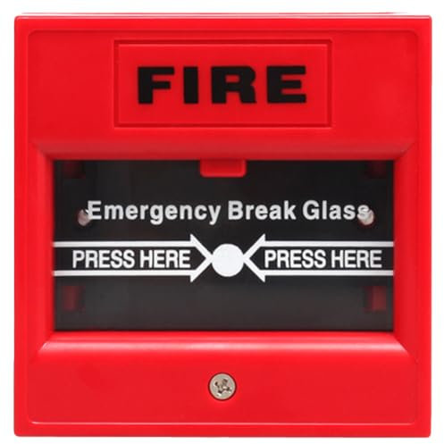 Gadpiparty Botón De Liberación De Salida De Emergencia contra Incendios De Vidrio Reiniciable para Puerta De Salida Alarma De Rotura De Vidrio Control De Acceso A Salida De Incendios Rotura