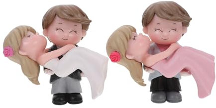 Toyvian 4 Paare Prinzessin Umarmungspaar cute decor hichzeitstortendeko hochzeits dekoration hochzeitsdeco Schreibtisch schmücken digitaler Mensch Marionette Braut Dekorationen
