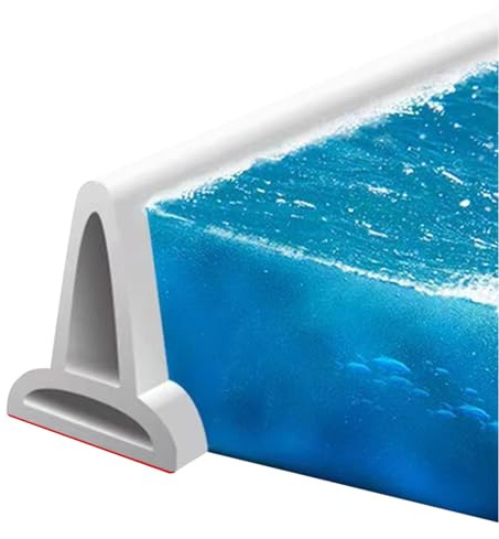 Schwallschutzleiste Dusche Selbstklebend,Silikon Wasserstopper Schwallschutz Dusche Wasserbarriere, Abschlussleiste, Duschschwelle Duschdichtung, für Küchen, Bäder, Arbeitsplatte, Waschbecken (2.5m)