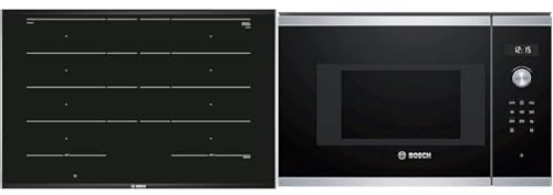 Bosch Hausgeräte PXY875DC1E Serie 8 Induktionskochfeld & Hausgeräte BFL524MS0 Serie 6 Einbau-Mikrowelle, 38 x 60 cm, 800 W