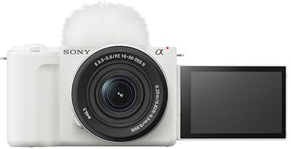 Sony Alpha ZVE10 II - APS-C Interchangeable Lens Mirrorless Content Creators’ Camera - White - with Lens