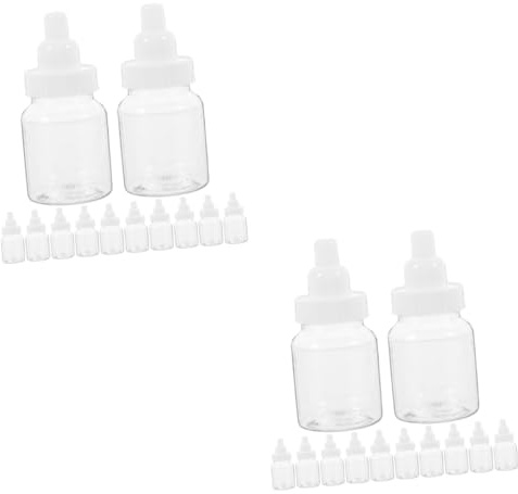 PRETYZOOM 24piezas Botellas De Rellenables Para Caja De Confites Transparente Para Shower y Infantiles