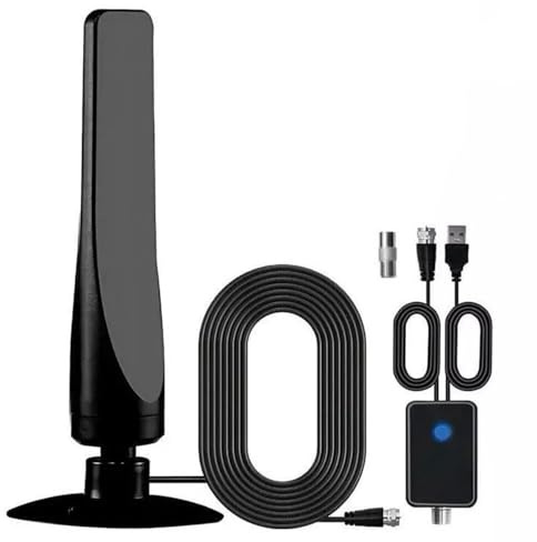 BRAVECOW Verstärkte TV-Antenne mit Saugnapf, Unterstützt 4K 1080P, Kostenlose Lokale Kanäle für Smart Fernseher