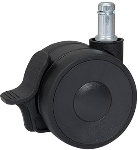 bürostuhl rollen mit bremse 11mm Hartbodenrollen für Bürostühle 5er Set Ersatzrollen Schreibtischstuhl Rollen, Gummirollen für Teppich und Parkettböden und Fliesen, Bürostuhlrollen 65mm bis 300kg