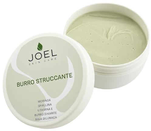 Joel Skin Care - Burro Struccante Viso e Occhi Idratante per una Detersione Profonda e Delicata, con Moringa, Bava di Lumaca, Spirulina e Burro di Karité - 100 ml