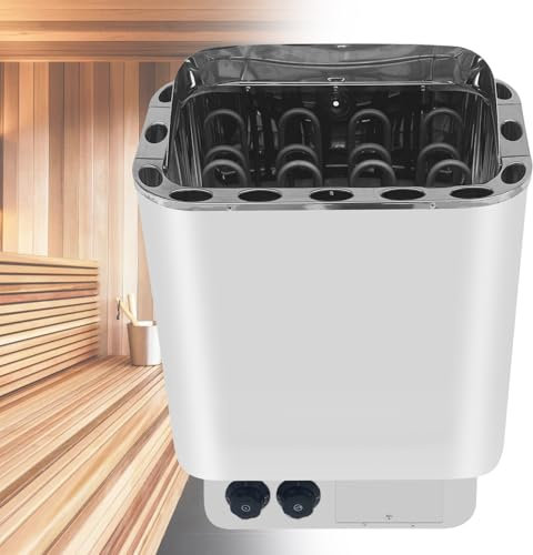 vnmudzeo Mini Calentador De Sauna EléCtrico De Vapor Seco, Temperatura Ajustable De 30 A 110 ℃, Estufa De Sauna De Pared para El Hogar De 3 Kw/4,5 Kw/6 Kw/8 Kw/9 Kw,9kw