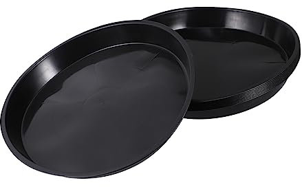Happyyami 10 Bandejas Prácticas para Macetas de Plástico Negro, Protectoras y Fáciles de Usar, Ideales para Bonsáis en Interiores y Oficinas