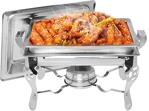 4.5 l Chafing Dishes Buffet Stove Food Warmer Stainless Steel Foldable for Self-Service Restaurant Catering Wedding Party Outdoor