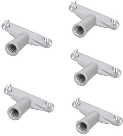 STOBOK 5pcs Aluminium Alloy Mop Connector Brush Pole Adapter for Telescopic Pole Easy Install Brush Shaft Replacement for Cleaning Tools