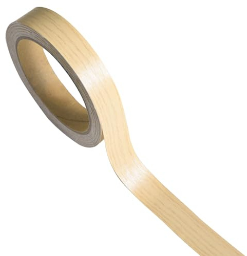 18mm x 10m Melamine Edging Tape Self-Adhesive Wood Veneer Trim Furniture Edge Banding for Kitchen Cabinets Desks Easy Application Without Ironing Furniture Worktop Cabinet Desk Shelves (Beech)