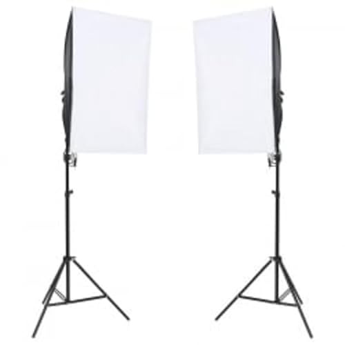 Kit di studio fotografico con illuminazione e riflettore per fotografia professionale - Ideale per ritratti, foto dei prodotti e video - Design compatto con regolazione della luminosità continua