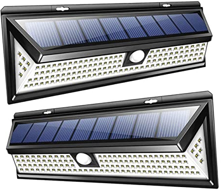 SEWACC Lampe Solaire Extérieure Murale 5, 5 V 0, 55 W 2 Pièces 118 LED