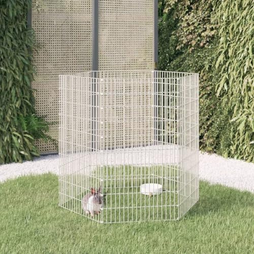 Mokuyary Laufstall für kleine Haustiere, Kaninchenkäfig, Kleintierkäfig, Indoor/Outdoor, DIY, Metall, Haustierzaun für Welpen, Kaninchen, Kätzchen, Meerschweinchen, Schildkröte, Igel, 54 x 100 cm