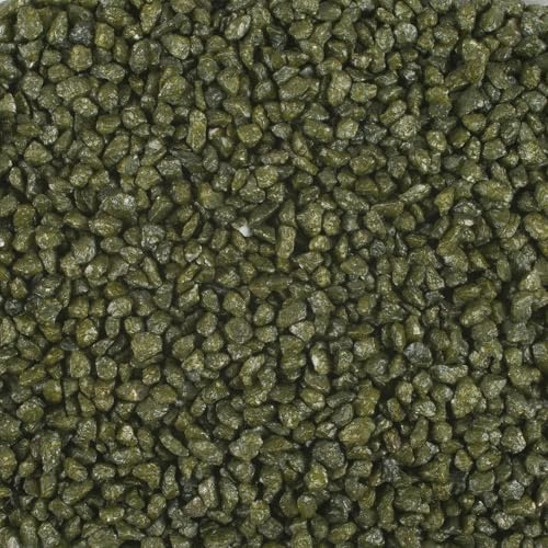 Deko-Granulat oliv-grün als farbige Streudeko - 10 kg grober Deko-Sand Ø 2-3 mm für Gläser, Vasen