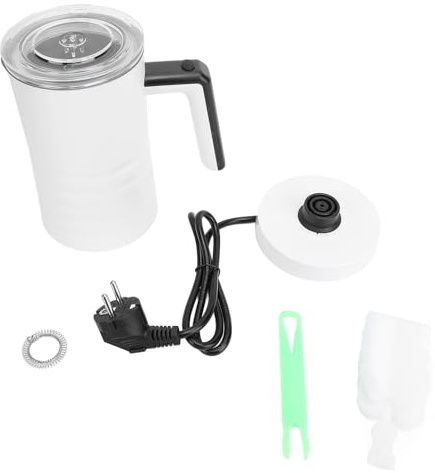 YUYTE Montalatte Elettrico e Vaporiera 4 in 1, Acciaio Inossidabile 304, Sospensione Magnetica, Macchina per Schiuma Calda e Fredda per Latte, Cappuccino, Cioccolata Calda (Spina europea 220 V)
