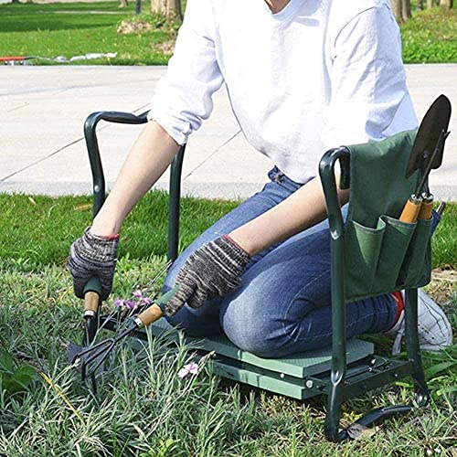 KFGISD, Sgabello Pieghevole da Giardino, Panca, Sedia Portatile con Borsa for Attrezzi, sgabelli da Giardinaggio Pieghevoli, inginocchiatoio in Eva,Sgabello da Giardino