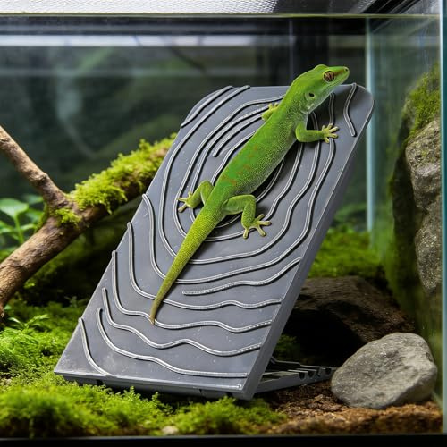 Swirge Reptile Climbing Wall, 4 Angle Adjustable Exercise Ramp, 4.9×7.8 in | Climb Rock Wall for Bearded Dragon, Gecko, Lizards, Reptile Tank Climbing Accessories, No Sharp Burrs, PLA Material