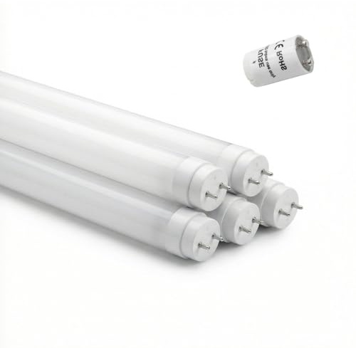 Area illumina Tubi LED T8 G13 60/90/120/150 cm – Alta Efficienza – 4000K Luce Naturale o 6000K Luce Fredda – Starter Incluso – 360° – Vetro (5, 120 cm Luce Fredda 6000K)