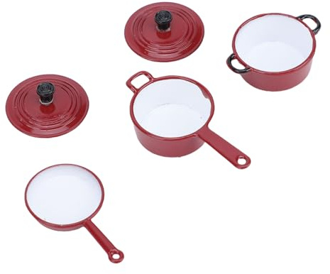 Bnineteenteam Ensemble de Pâtisserie Miniature, Ustensiles de Cuisine en Métal avec des Détails Fins, Accessoires de Cuisine Parfaits pour Maison de Poupée pour Miniatures à l'échelle 1:12