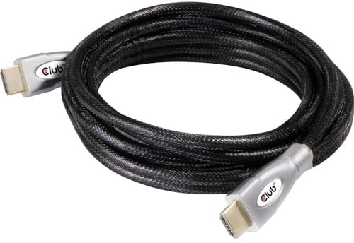 Club 3D HDMI Câble de raccordement Fiche mâle HDMI-A, Fiche mâle HDMI-A 5.00 m Noir CAC-2312 HDMI High Speed avec Ethernet, Ignifuge Câble HDMI