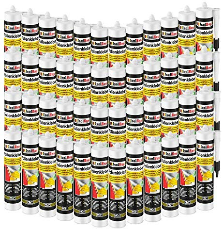 Isolbau Profi Folienkleber - 48 x 450 g Bauelastischer 1K Klebe-Dichtstoff zur Verklebung von Kunststofffolie, Dampfbremsen & Dampfsperren