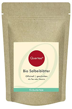 BIO Salbeitee lose - Gewürz | Bio Salbei Blätter geschnitten getrocknet von Quertee (500 g)