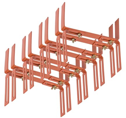 BigDean 8 Blumenkastenhalter terrakotta Standard H-Form Balkonkastenhalter | Einfache Befestigung für Pflanzkästen und Blumenkästen, verstellbarer Kastenhalter aus Metall, extrem Robust und langlebig