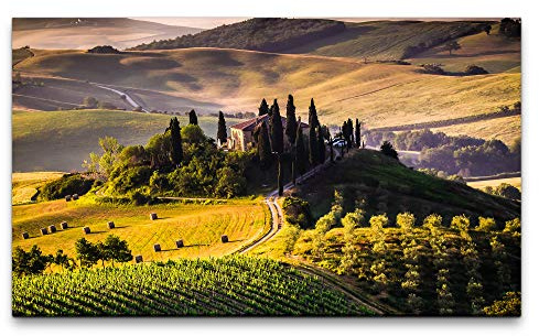 Paul Sinus Art Bilder XXL Toskana Italien 120x70cm Wandbild auf Leinwand