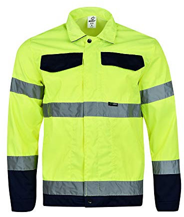 BWOLF Jinx Chaqueta de advertencia para hombre, chaqueta de trabajo reflectante de verano para hombre, chaqueta de trabajo reflectante, chaqueta de trabajo para hombre, chaqueta de trabajo de verano,