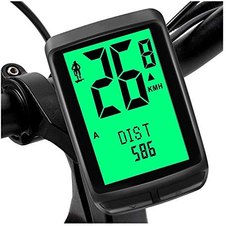 Bike Computer, 20 in 1 Wireless Waterproof Cycling Computer Bicycle Speedometer Odometer 2 Bikes A/b Data Select Auto Wake-up & Memory with Mount Accessory for Trainer Rear Wheel Stationary Bike