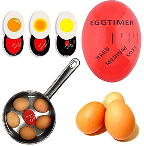V7® Egg Timer Indicator Soft Medium & Hard Boiled Display Egg Cooked Degree Mini Egg Boiler Temperature Heat Sensitive Safe Durable Kitchen Aid Home Use Kitchen Tool