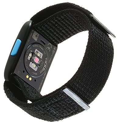 YIN SONG Sport Mesh Nylon Armband Compatible with Wahoo Fitness TICK FIT Heart Rate Sensor Replacement Strap - Black, Large