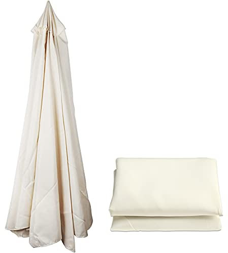 matago Toile de rechange pour parasol déporté à 8 bras de 3 m - Couleur : blanc