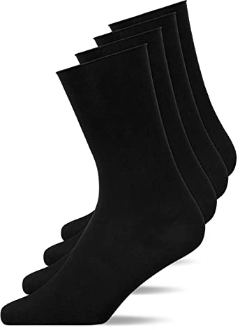 Snocks Business Socken Damen 4 Paar- Elegantes Design - Perfekte Passform - Ideal für Arbeit und Alltag - Aus Bio-Baumwolle und recyceltem Polyester