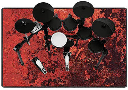 QQDD Drum-Teppich Schlagzeugteppich Trommel Schallschutz Teppich rutschfeste Matte für E Drum Schlagzeug Elektronisch Snare Teppich Snare Drum Musikinstrumente Schalldicht Teppiche (120CM × 80CM)