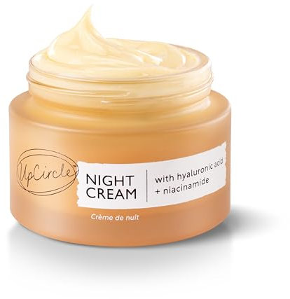UpCircle Night Cream with Hyaluronic Acid + Niacinamide 55ml - Nourishing and Unscented for Sensitive Skin Anti-Ageing Properties - Vegan Cruelty-Free