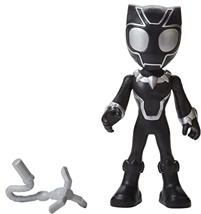 Marvels Spidey och hans fantastiska vänner Supersized Black Panther-actionfigur, superhjälteleksaker för barn i förskoleåldern
