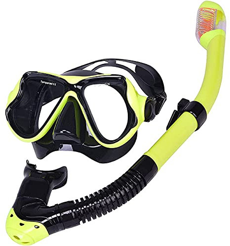 ATAAY Trockenschnorchelmaske für Erwachsene und Jugendliche Professioneller Schnorchelanzug 180 ° Antibeschlag-Panoramabrille Tauchmaske Voller Trockenschnorchel zum Schwimmen