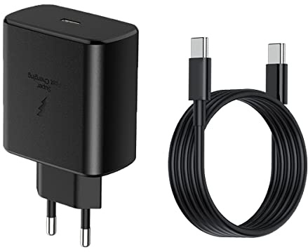 45W European Charger for Samsung Galaxy S23 S22 S21 Ultra Plus MacBook iPad Air Pro EU Power USB Type C Wall Charger PD PPS Italy France Spain Euro Essentials