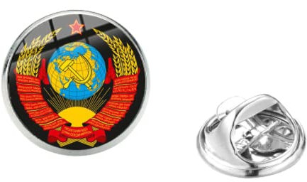 Broche vintage de martillo de hoz, héroe Stalin, CCCP, URSS, símbolo del comunismo soviético, emblema de acero inoxidable, bolsa de solapa, pin de fiesta, Metal