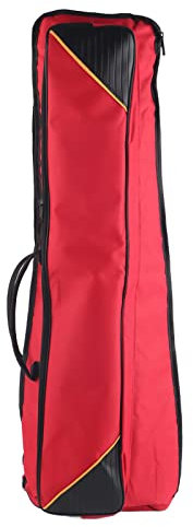 Oxford Stoff Tenorposaune Posaune Custodia Morbida Posaune in FA-Tasche, Posaune, Gigbag, Tragetasche, Rucksack, Musikinstrumenten Zubehör (Rot)